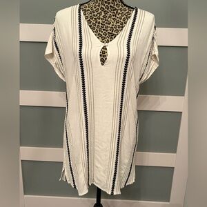 Amuse Society Ivory, Black, Good Striped Mini Dress